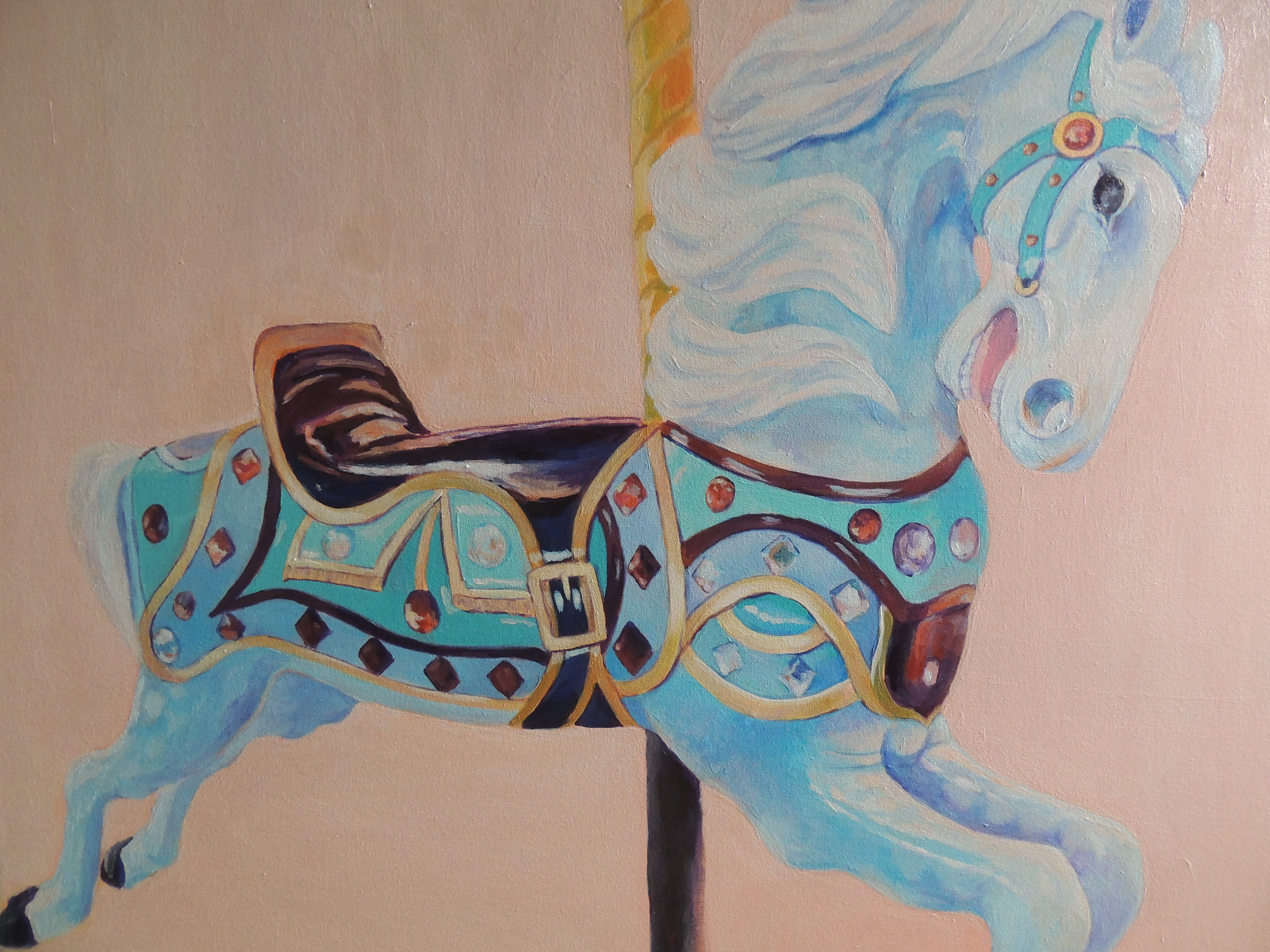 Carousel Horse Big Blue