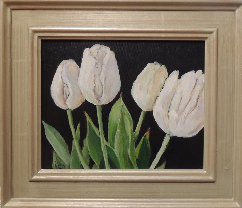 White Tulips framed 8 x10 $300